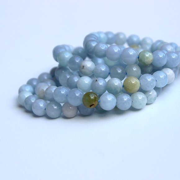 Aquamarine Beaded Bracelet - Picture 3 of 10